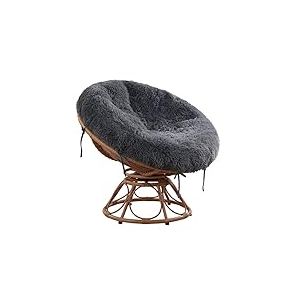 HOMBYS Housse de Coussin à Poils Longs pour Coussin Papasan – Housse de Coussin en Fausse Fourrure Moelleuse à Fermeture éclair, Amovible et Lavable en Machine avec 8 Attaches – 127 cm (pour 111,8 à