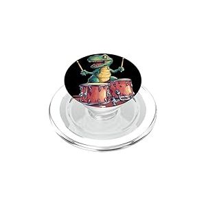 Costume de dinosaure à bascule pour les amateurs de batterie PopSockets PopGrip pour MagSafe