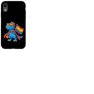 Velociraptor Gay Pride LGBT Lunettes de soleil Cape Rainbow Flag Coque pour iPhone XR