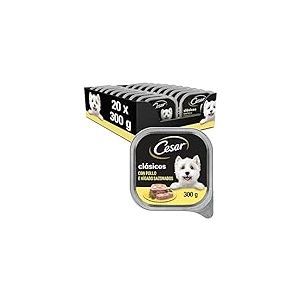 Cesar Nourriture Humide en gelée pour Chiens saveur Poulet et Foie (Lot de 20 Pots x 300 g)