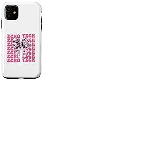 Echo Tech Technicienne en échocardiographie Fille Coquette Bow Rose Coque pour iPhone 11