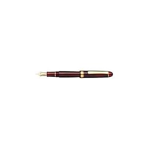 PLATINUM Stylo plume japonais 3776 Century Gold Trim Bourgogne SF/rouge/0,30-036 mm/fait à la main/plume en or 14 carats/avec boîte cadeau