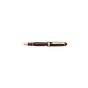 PLATINUM Stylo plume japonais #3776 Century Gold Trim Bourgogne SF/Rouge 0,30-036 mm/Fait à la main/plume en or 14 carts/avec boîte cadeau/stylo-plume, PNB15000-71SF Rouge