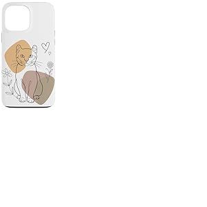 Line Art American Curl Minimalist Coque pour iPhone 13 Pro Max