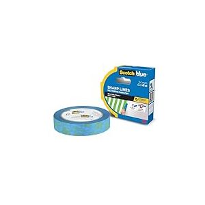 ScotchBlue Sharp Lines Ruban de masquage avancé, 24 mm x 41 m – Ruban adhésif bleu Scotch pour lignes de peinture très nettes, intérieur et extérieur, avec technologie avancée 3M, sources contrôlées