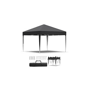 JUMMICO Tonnelle Pliante 3x3 Imperm&eacute;able,Tonnelle de Jardin Exterieur,Tonnelle Pliante Hauteur R&eacute;glable, Barnum UV50+,Tonelle pour Camping Festival Plage Jardins,Gris