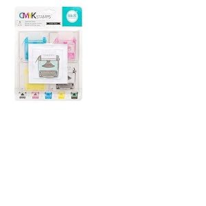 We R Memory Keepers CMYK Kit de tampons transparents &ndash; Machine &agrave; &eacute;crire (5 pi&egrave;ces)
