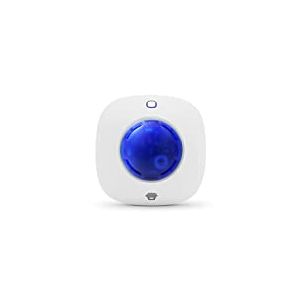 Chuango WS-105 Sirène Intérieure sans Fil - Alarme Antivol avec Lumière Stroboscopique Clignotante Bleue - Système de Sécurité Performant pour Maison - Volume 90 DB - Compatibles avec Accessoires