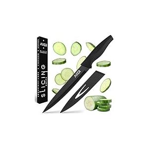 Axer Couteau de Cuisine Professionnel 20 cm - À Trancher avec Étui et Boîte - Découper, Saumon, Jambon