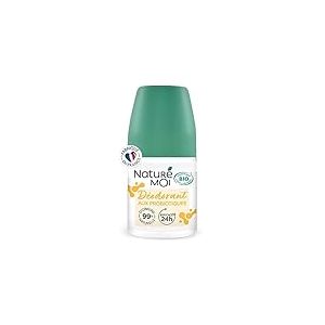 Naturé Moi - Déodorant roll-on - Efficacité 24h - Déodorant aux actifs probiotiques - Parfum Douceur d'été - 99% d'Origine Naturelle - 50 ml - Fabriqué en France