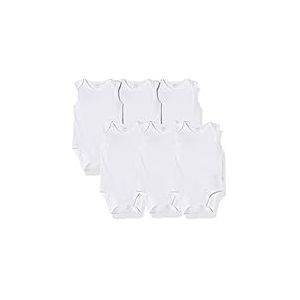 Amazon Essentials Body sans Manche Mixte B&eacute;b&eacute;, Lot de 6, Blanc, 18 mois