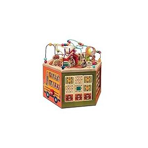 Li'l Woodzeez B. Toys - Cube d'activités en Bois - Youniversity - Centre d'activités pour Enfants à partir de 1 an