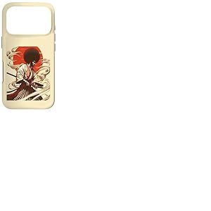 Samoura&iuml; Afro - Illustration Japonaise Guerrier Noir Coque pour iPhone 17 Pro