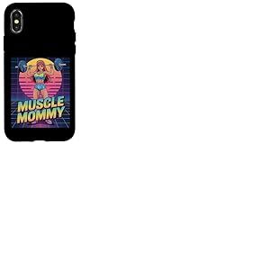 Anime Muscle Mommy Weightlifting Fitness Girl Aesthetic Coque pour iPhone X/XS