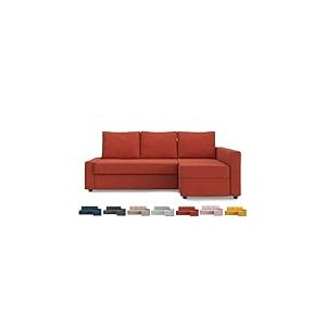 MASTERS OF COVERS IKEA Friheten – Housse de Rechange pour Chaise d'angle et canapé-lit, Housse de Rechange pour IKEA Friheten (Orange)