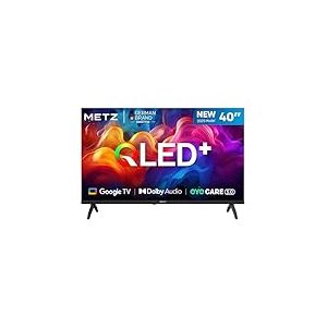 Metz QLED TV 40 Pouces (100 cm) FHD Smart LED Television Google Tele HDR 10 Dolby Audio Bluetooth 5,1 EyeCare Tuner DVB-T/-T2/-C/-S/-S2 CI+ (2025 Mod&egrave;le, Noir 40MQF7000Z)