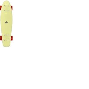 Ridge Glow In The Dark Retro Style Skateboard complet avec ABEC-7 roulements Blanc/Rouge - 56 cm