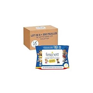 Fess'nett Papier Toilette Humide Kids 50 Pièces 1 Unité (Lot de 6)