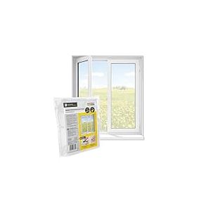 EASYmaxx Moustiquaire de fen&ecirc;tre avec Velcro | Peut &ecirc;tre d&eacute;coup&eacute;e jusqu'&agrave; 150 x 130 cm | Montage facile de la protection anti-insectes - sans percer ni visser | Bande Velcro autocollante [Blanc]