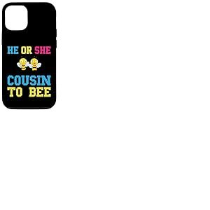 He Or She Cousin To Bee Baby Shower Party Révélation du sexe Coque pour iPhone 12/12 Pro