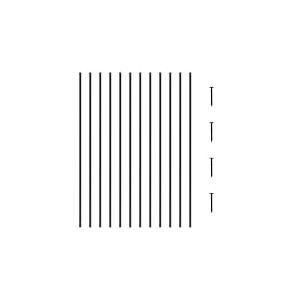 VEVOR Balustres en m&eacute;tal pour escalier, 1118 x 13 mm, tiges de rampe carr&eacute;es en alliage d'aluminium, 11 balustres de pont avec vis, balustrade droite creuse classique, rev&ecirc;tement en poudre noir satin&eacute;