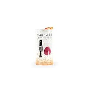 Wet N Wild Joyful Contour Kit, Duo Contour Stick et Éponge Maquillage, Stick Contour et Enlumineur avec Formule Facile à Estomper pour un Look Défini et Sculpté, Coffret Cadeau Maquillage