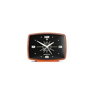 NEWGATE® Brooklyn réveil | Design rétro rectangulaire | Citrouille Orange Matt | Idéal pour Chevet, Bureau, étagère et Manteau de cheminée | Accessoire rétro du Milieu du siècle pour Chambre