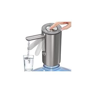 YISH Distributeur d'eau en Bouteille：Pompe Distributeur Eau Portable, Distributeurs à Eau de 3.8-18.9 litres, Rechargeable par USB, Pompe Bouteille d'eau pour la Maison, Le Camping et Le Bureau