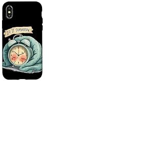 Superbe d&eacute;guisement de r&eacute;veil avec Discours Do It Tomorrow Coque pour iPhone X/XS