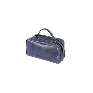 Londo Sac Voyage Cuir Véritable 2 Compartiments Unisexe, Bagage Cabine, Trousse Toilette, 29x16x13cm - Noir, Marron, Vert, Bleu Marine, Gris, Camel