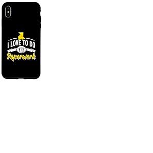 I Love To Do The Paperwork Jeu de mots grue origami Coque pour iPhone XS Max