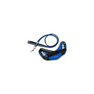 IDC Powair Bundle - Harnais IDC Powair, Taille: S/Mini, Bleu + Laisse IDC Powair, Taille: 1,2 m avec poignée et Petit Mousqueton, Bleu