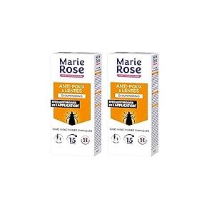 MARIE ROSE - Shampooing Anti-Poux Et Lentes - Sans Insecticides Chimiques - Adultes et Enfants à partir de 3 ans - Respect du Cuir Chevelu - 125mL - Fabriqué en France (Lot de 2)