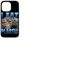 I Eat Plastic | Funny Cat Meme | DIY Coque pour iPhone 14 Pro Max