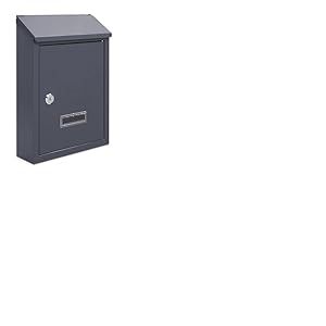 Assorted Collections Bo&icirc;te aux Lettres Murale | verrouillable avec 2 cl&eacute;s | r&eacute;sistante aux intemp&eacute;ries Bo&icirc;te aux Lettres | Facile &agrave; Installer, 21 x 30 x 7 cm (Gris)