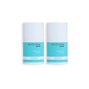 Revolution Skincare London Cr&egrave;me hydratante pour le visage, pour les peaux s&egrave;ches et rugueuses, contient de la vitamine E et B3, v&eacute;g&eacute;talien et sans cruaut&eacute;, 50ml (Lot de 2)