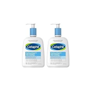 Cetaphil lotion nettoyante, 470ml, lotion nettoyante visage et corps, peaux sensibles sèches à normales, Niacinamide, Panthénol et de la Gycérine hydratante, sans savon (Lot de 2)