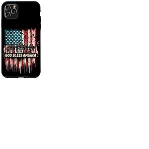 Drapeau américain « God Bless America » 4 juillet patriotique Coque pour iPhone 11 Pro Max