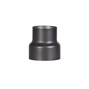 FIREFIX R150/Ü1 Réduction de tuyau de poêle 150 à 120 mm pour tuyaux de fumée de 2 mm d'épaisseur, laqué noir, de raccordement de poêle de 150 mm à raccord mural de 120 mm