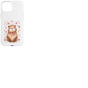 Adorable Capybara Croquette Rose n&oelig;ud &eacute;toiles Enfants Filles Filles Filles Coque pour iPhone 15 Plus