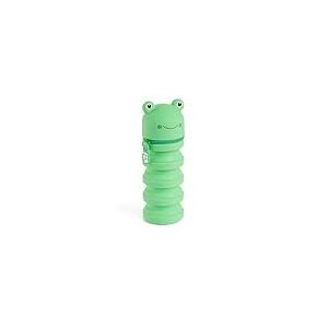 Back2Fun - Trousse Pot à Crayons 2 en 1 Extensible, Étui Scolaire à Un Compartiment, Porte-Tout rétractable en Silicone Souple avec Fermeture éclair, Matériel Scolaire, Petite Grenouille