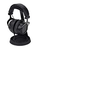 Dynavox Support Universel KH-1000 pour Tous Types de Casque ayant Une Largeur d'arceau jusqu'à 38 mm. Support métallique, revêtement en Silicone, Coloris Noir