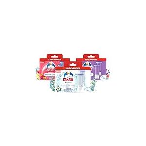 Canard WC Fresh Disc Multi-Pack - Nettoie à 360° - Nouvel Emballage 100% Carton - Eucalyptus, Lavande, Floral Oasis - 6 Recharges