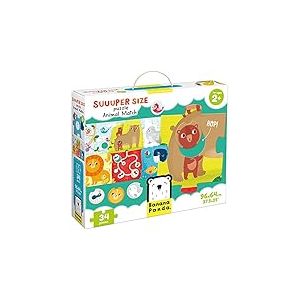 Banana Panda Suuper Size Puzzle Animal Match – Puzzle géant & activité d'attribution pour Enfants à partir de 2 Ans Puzzle géant pour Enfants, 1 Jeu de Puzzles, Multicolore