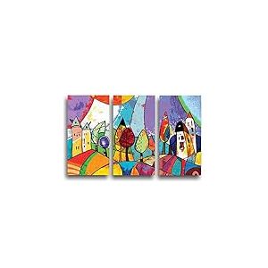 Wink design Hove- Triptyque Impressions Bois Multicolor