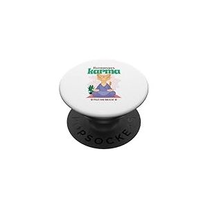 Harmonieux Yoga Karma Pattes Et Respiration PopSockets PopGrip Adh&eacute;sif