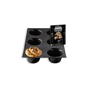 Flexipan Moule à Muffins – 6 Gateaux Moelleux Sucrés ou Salés - Cuisson Uniforme, Antiadhésif, Haute Résistance - Accessoire Patisserie, Cuisine - Parts Individuelles - Pratique, Facile à Démouler