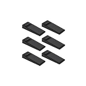 Vinabo Cale Porte PVC 6 Pi&egrave;ces, Bloque Porte Sol R&eacute;glable en Hauteur et Empil&eacute;e, Arr&ecirc;ts de Portes pour Portes et Sols de Divers Mat&eacute;riaux - Noir