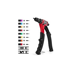 Rzx 20,3 cm Rivet &Eacute;crou Pistolet M3 M4 M5, M6, 1/4&ndash;20 M10&ndash;24, 8&ndash;32, 6&ndash;32, pince &agrave; riveter Rivet Gun, outils de rivetage avec syst&egrave;me de r&eacute;glage &Eacute;crou