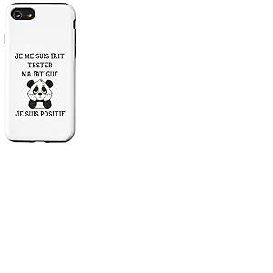 Panda Cartoon Fatigu&eacute; Humour&ndash; Illustration Animal Expressif Coque pour iPhone SE (2020) / 7/8